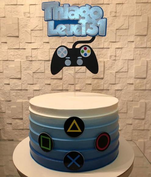 Arquivo Silhouette topo de bolo game Play Station