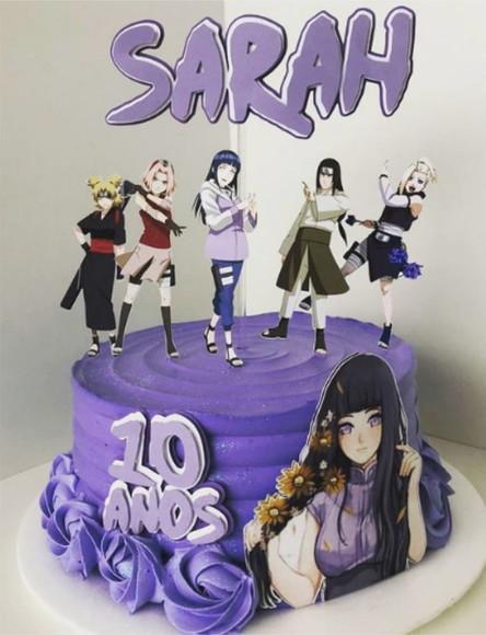 Arquivo Silhouette Topo De Bolo Hinata Naruto Studio