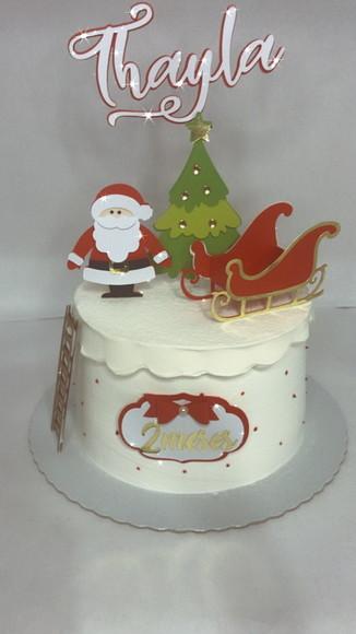 Arquivo Silhouette Topo De Bolo Natal Trenó Studio