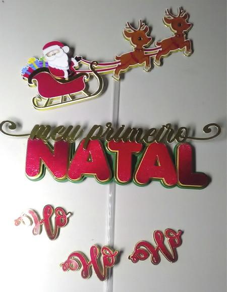 Arquivo Silhouette Topo De Bolo Natal Trenó Studio