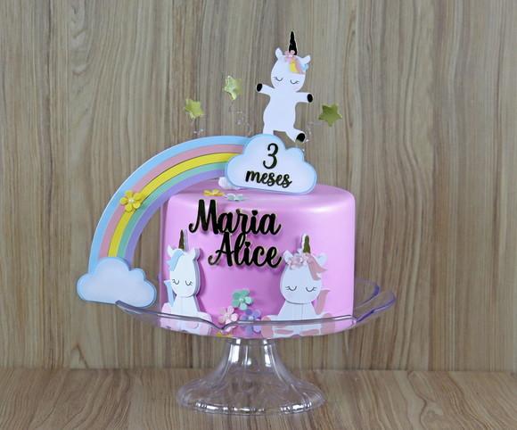 Arquivo Silhouette Topo De Bolo Unicornio 11