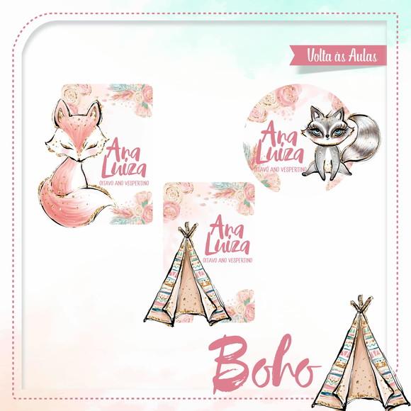 Arquivos Etiqueta Escolares Boho STUDIO/PDF