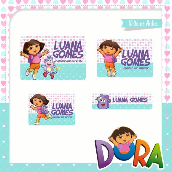 Arquivos Etiqueta Escolares Dora Aventureira STUDIO/PDF