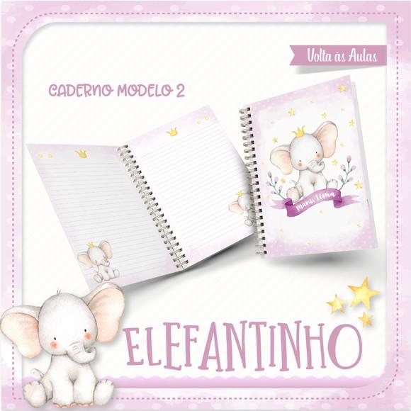 Arquivos Etiqueta Escolares Elefantinho Rosa 02 STUDIO/PDF