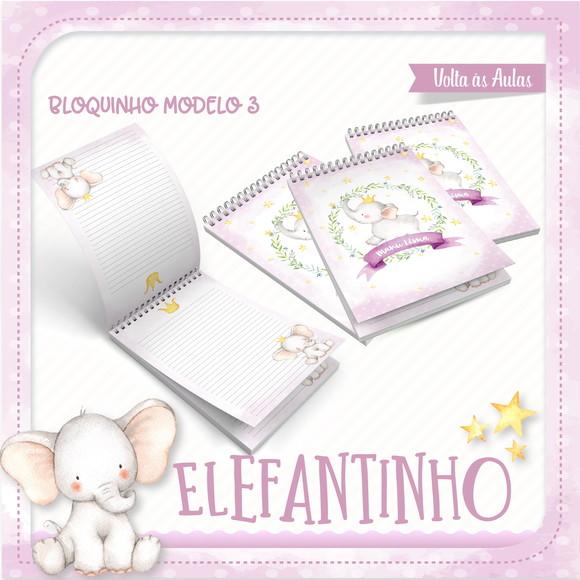 Arquivos Etiqueta Escolares Elefantinho Rosa 02 STUDIO/PDF