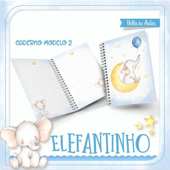 Arquivos Etiqueta Escolares Elefantinho Azul 02 STUDIO/PDF