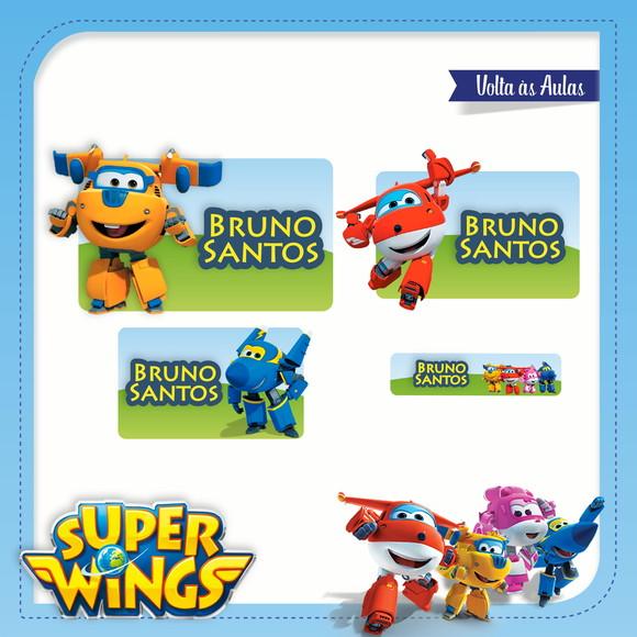 Arquivos Etiqueta Escolares Super Wings STUDIO/PDF