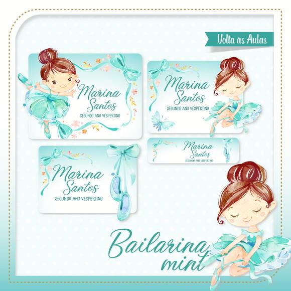 Arquivos Etiquetas Escolares bailarina Mint 2021 STUDIO/PDF