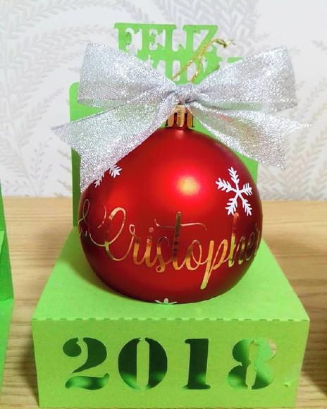 Arquivos Silhouette caixa natal bolas enfeites