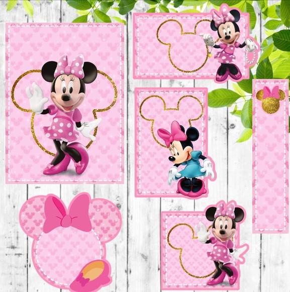 Arquivos Silhouette Etiquetas Escolares Minnie 2020