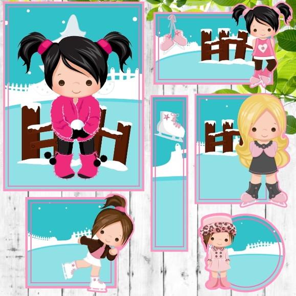 Arquivos Silhouette Etiquetas Escolares Neve Girl 2020