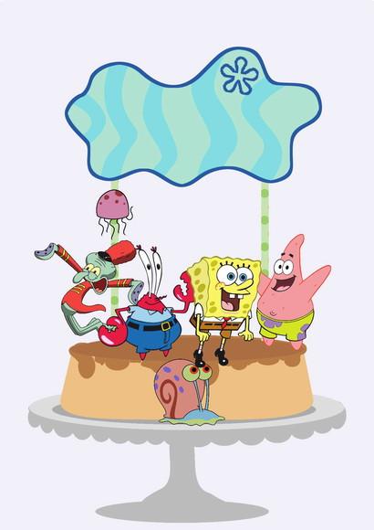 Arquivos Silhouette topo de bolo bob esponja em camada