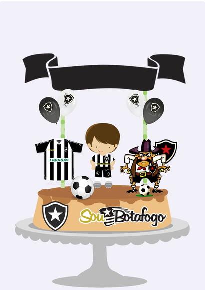 Arquivos Silhouette topo de bolo Botafogo em camadas