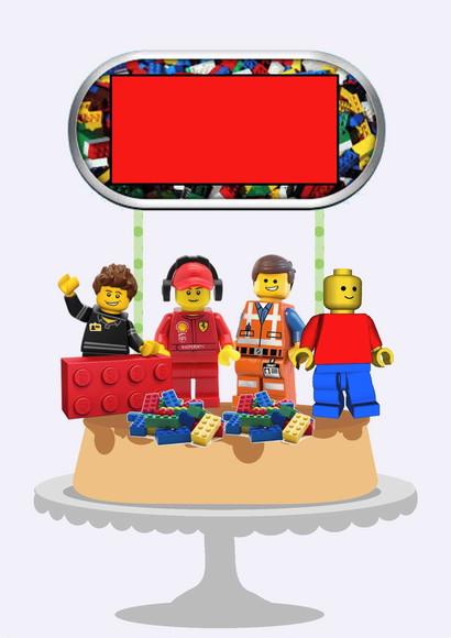 Arquivos Silhouette topo de bolo Lego em camada