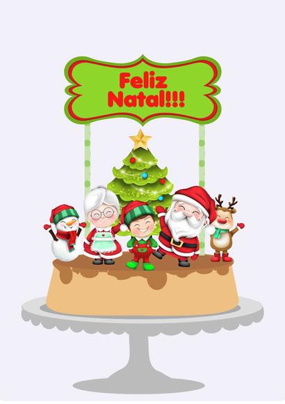 Arquivos Silhouette topo de Natal em camada