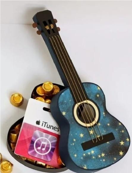 Caixa Doces Violão - Ak196 Arquivo Silhouette