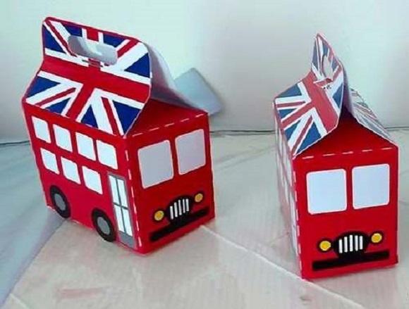 Caixinha Onibus Londres Arquivo Silhouet
