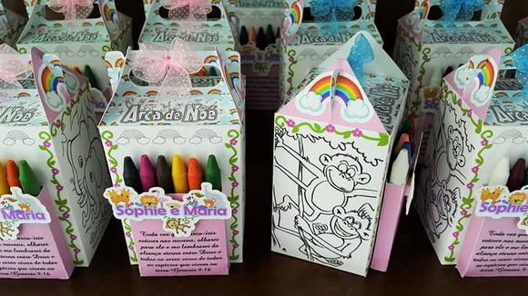 Caixinha Colorir Com Porta Giz