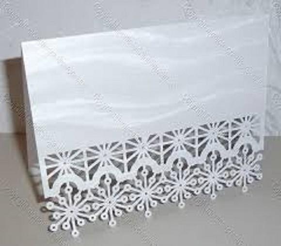 Cartões Com Bordas Rendadas Silhouette