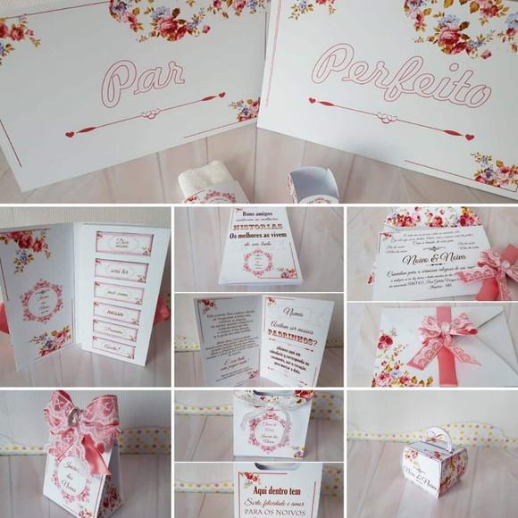 Kit Arquivos de corte Casamento floral 01