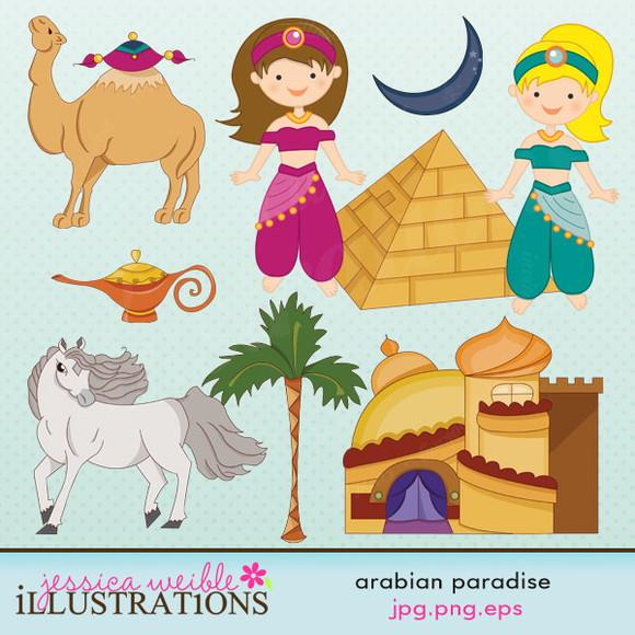 Kit Digital Scrapbook Arabia Deserto Camelo 2 Kits