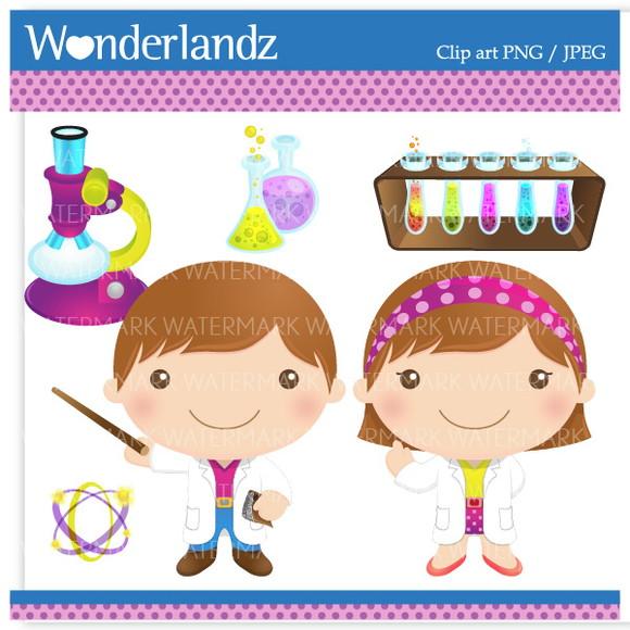 Kit Digital Scrapbook Cientista Químico Química 4 Kits
