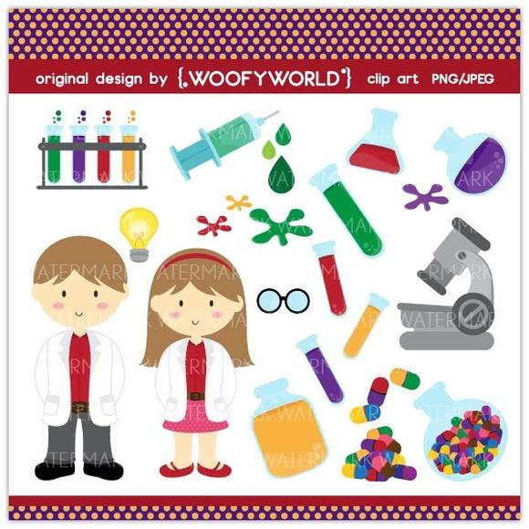 Kit Digital Scrapbook Cientista Químico Química 4 Kits