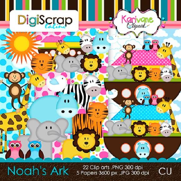 Kit Scrapbook A Arca De Noé