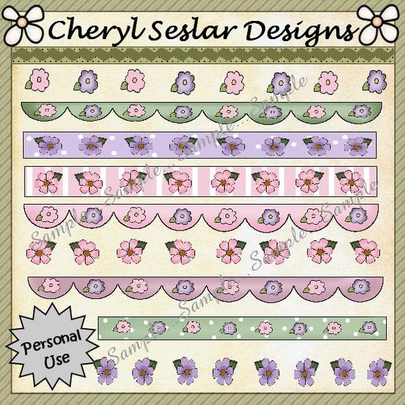 Kit Scrapbook Coleção Floral E Abastrato