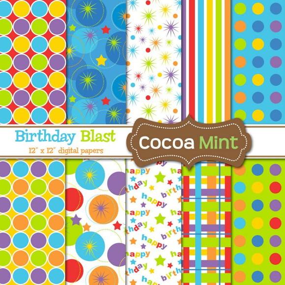 Kit Scrapbook Digital - Aniversário