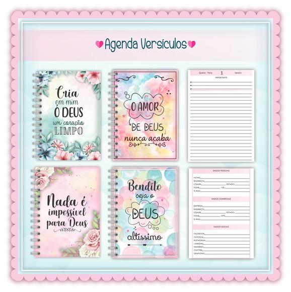Kit Scrapbook Digital agendas versículos bíblicos