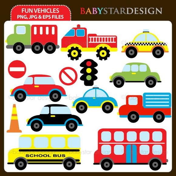 Kit Scrapbook Digital Carros Trânsito