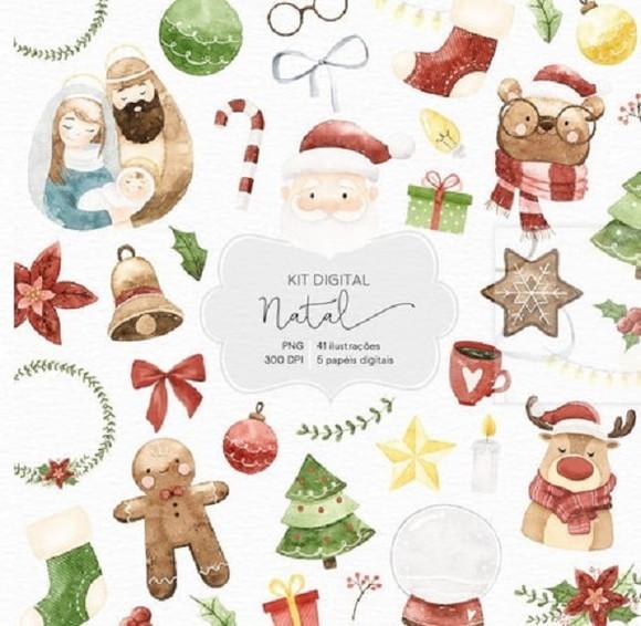 Kit Scrapbook Digital Natal 09