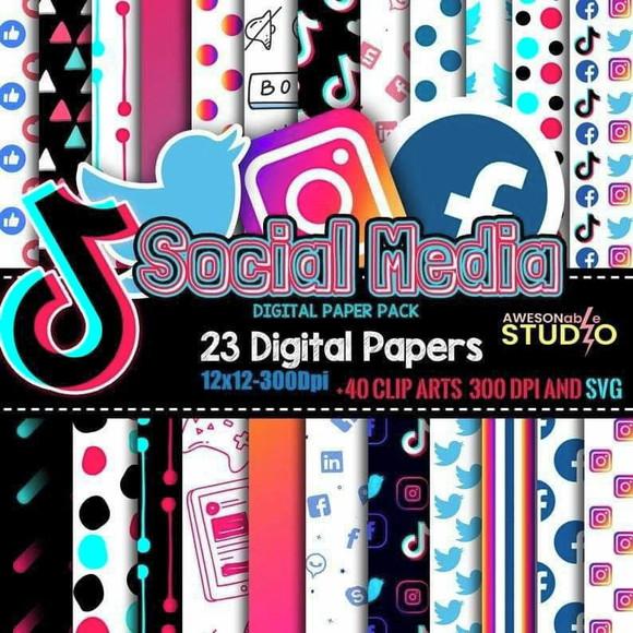 Kit Scrapbook Digital Tik Tok
