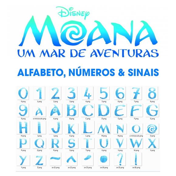 Moana Alfabeto Letras Numeros Sinais Arquivos De Imagem Png