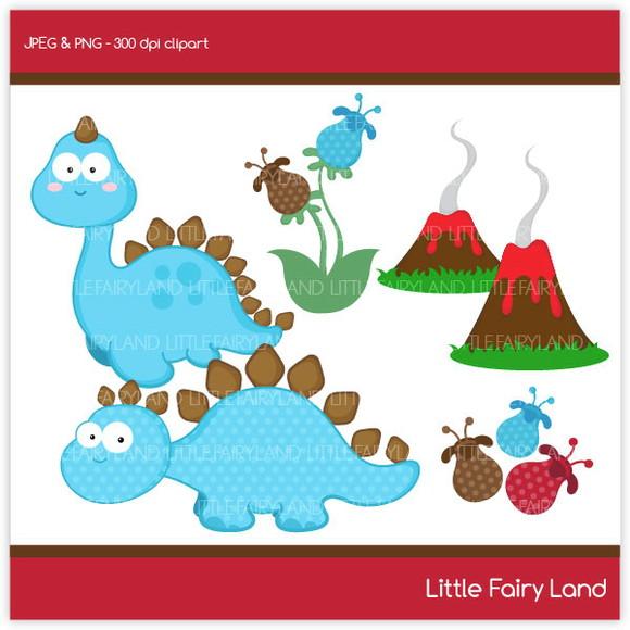 Scrapbook Digital Dinossauro - Fundos, Elementos, Clipart