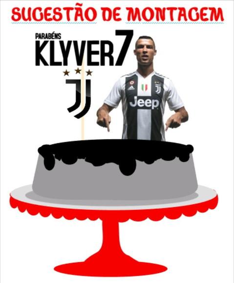 Topo de Bolo Cristiano Ronaldo Arquivo Silhouette topper