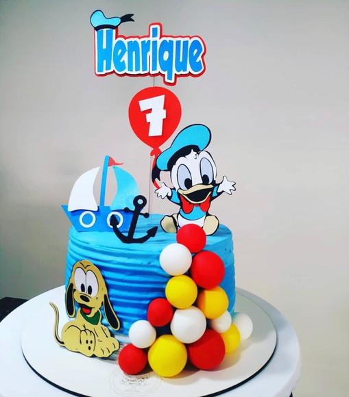 TOPO DE BOLO PATO DONALD E PLUTO - ARQUIVO STUDIO