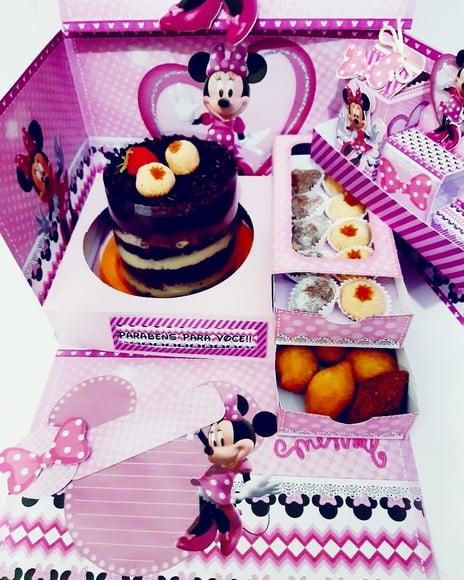 ARQUIVO DE CORTE MINNIE ROSA - FESTA NA CAIXA