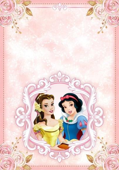 Arquivo Silhouette Etiquetas Escolares Princesas Disney