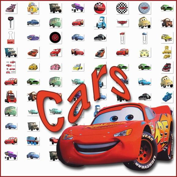 Kit Digital Papel Scrapbook Carros Disney