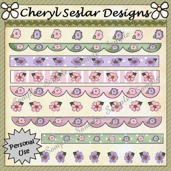 Kit Scrapbook Coleção Floral E Abastrato