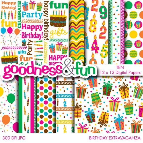 Kit Scrapbook Digital - Aniversário