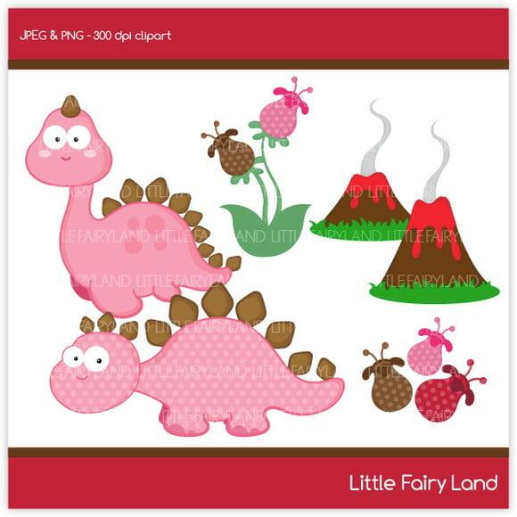 Scrapbook Digital Dinossauro - Fundos, Elementos, Clipart