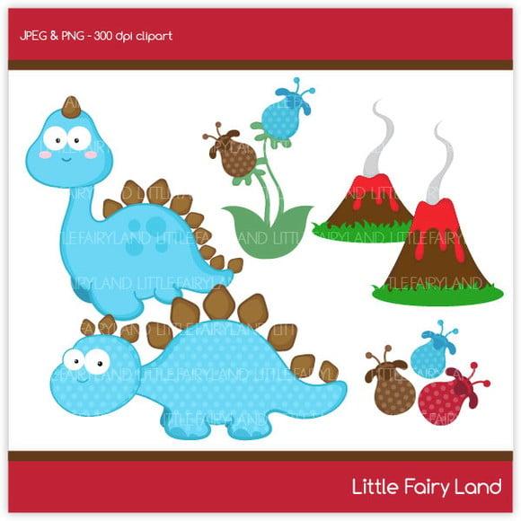 Scrapbook Digital Dinossauro - Fundos, Elementos, Clipart