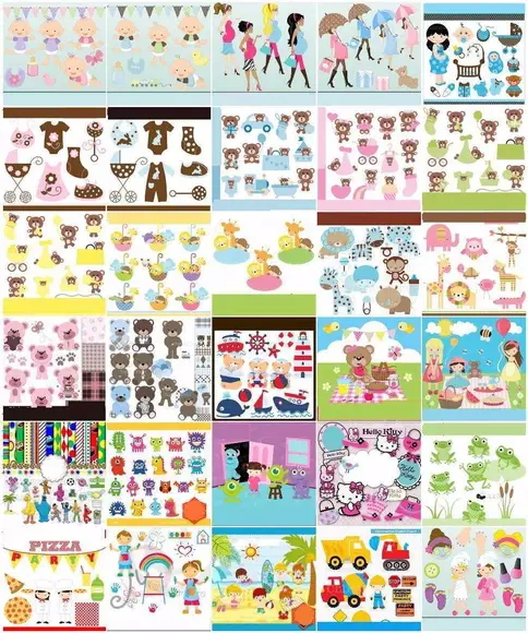 3400 Kits para Scrapbook Digital. 138 te