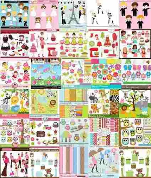 3400 Kits para Scrapbook Digital. 138 te