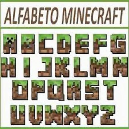 Alfabeto Silhouette Minercraft