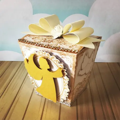 Arquivo de corte Batizado Branco com Dourado