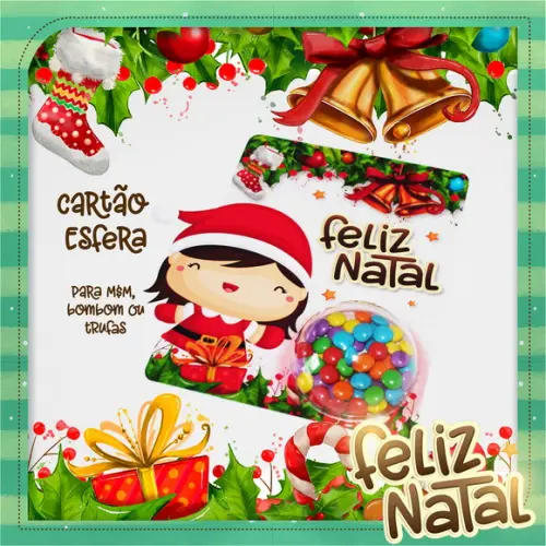 Arquivo de Corte cartão esfera Natal